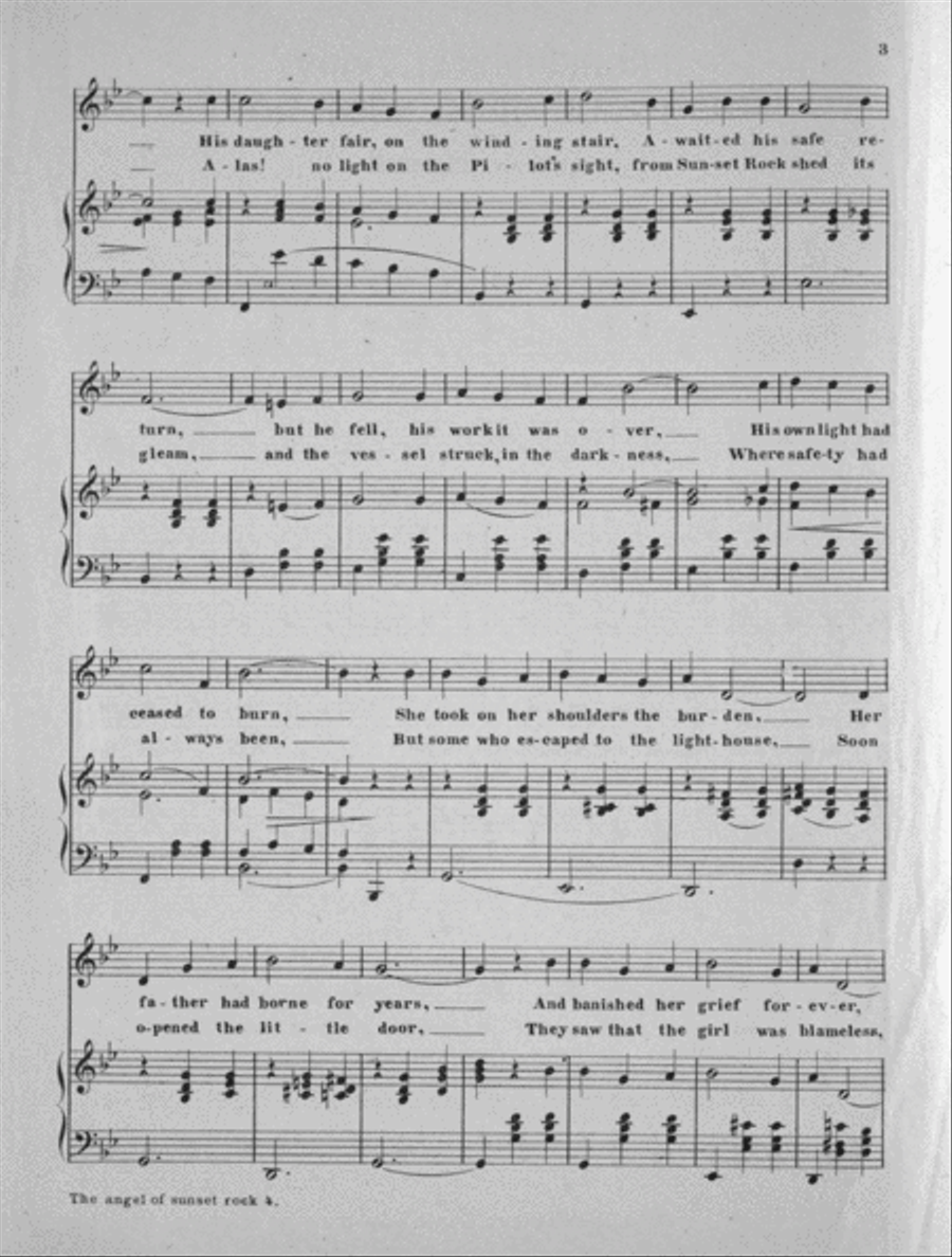 The Angel of Sunset Rock. Song and Chorus Choir scores gallery preview page 2