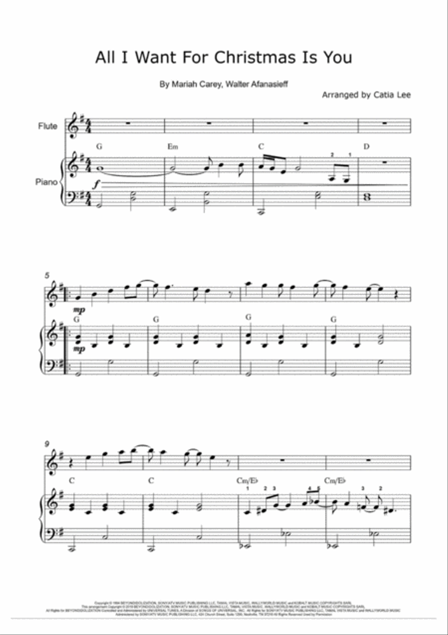 All I Want For Christmas Is You Woodwind Duet scores gallery preview page 2
