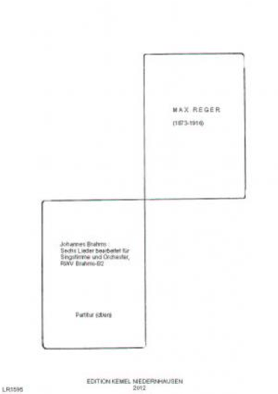 Johannes Brahms Orchestra scores gallery preview page 1
