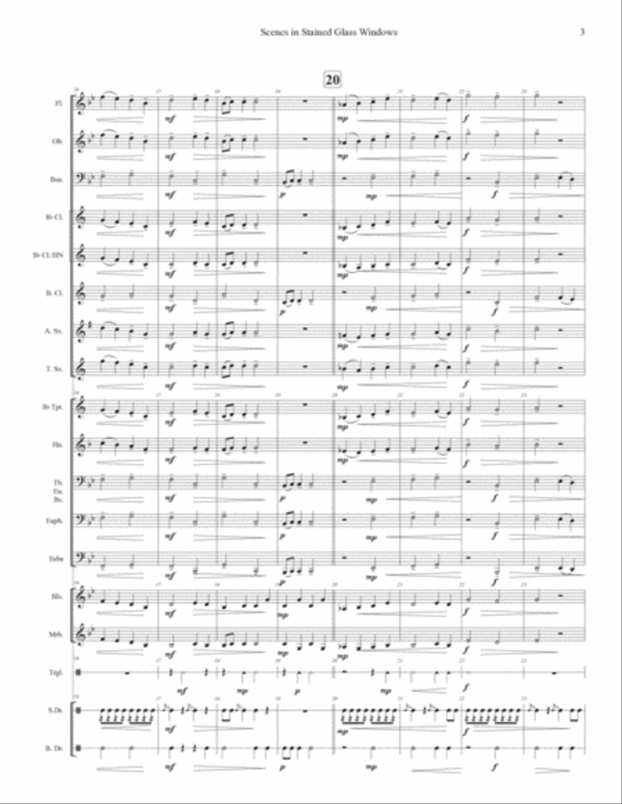 Scenes in Stained Glass Windows Concert Band scores gallery preview page 6