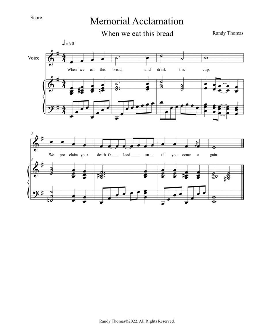 When we eat this bread Voice scores gallery preview page 1
