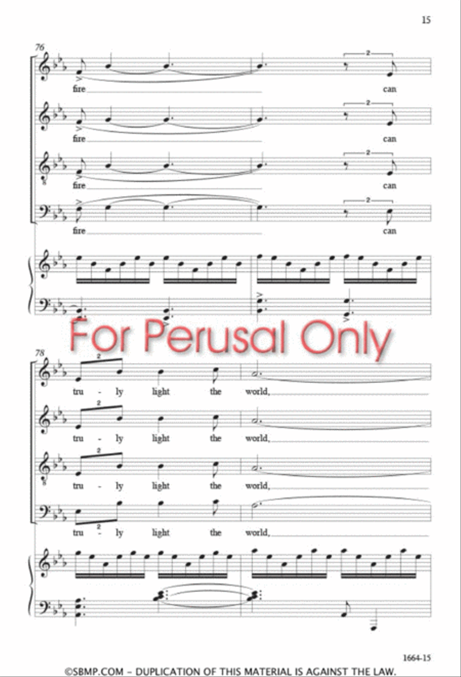 Light the World 4-Part scores gallery preview page 14