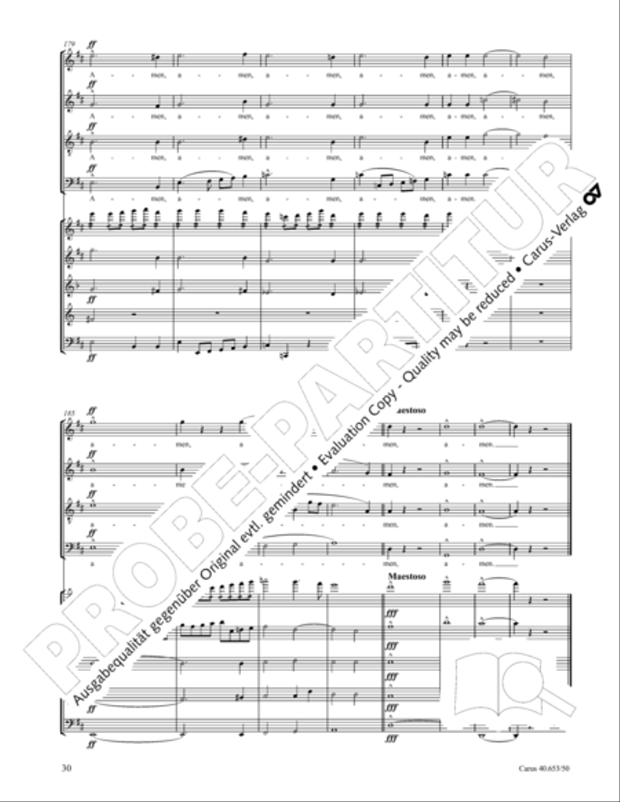Mass in D Major (Missa in D) 4-Part scores gallery preview page 31