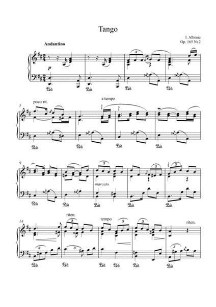 Albeniz - Tango Op.165 No.2 image number null