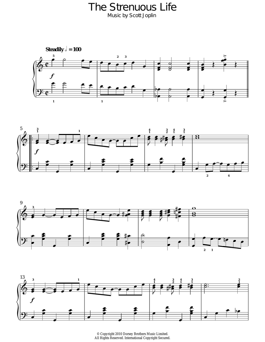 Strenuous Life Voice scores gallery preview page 1