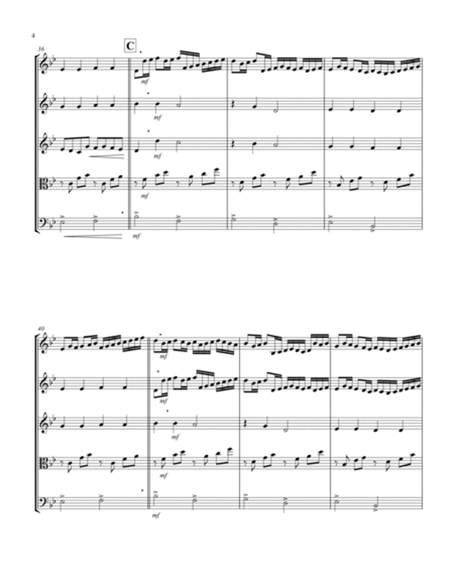 Canon (Pachelbel) (Bb) (String Quintet - 3 Violins, 1 Viola, 1 Cello) image number null