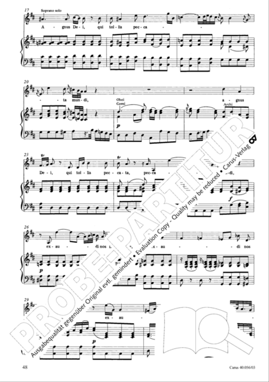 Litaniae Lauretanae B.M.V. in D 4-Part scores gallery preview page 49
