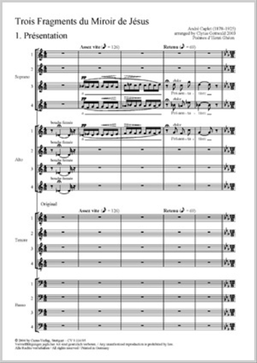 Trois Fragments de son Choir scores gallery preview page 1