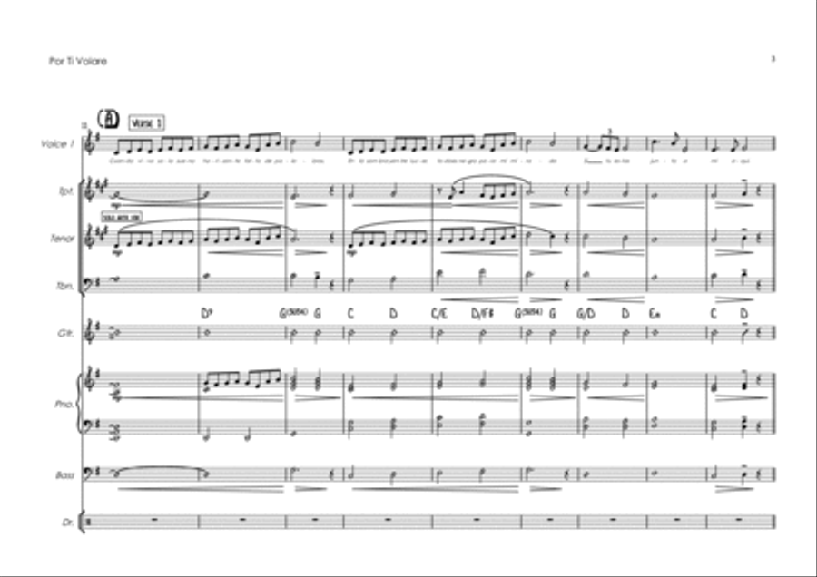 Time To Say Goodbye Time To Say Goodbye Jazz Ensemble scores gallery preview page 3
