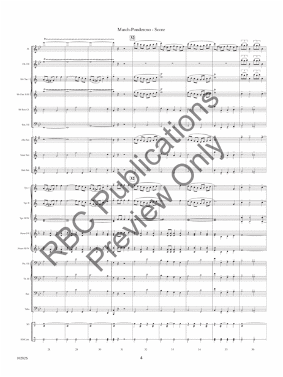 March - Ponderoso March - Ponderoso Concert Band scores gallery preview page 6
