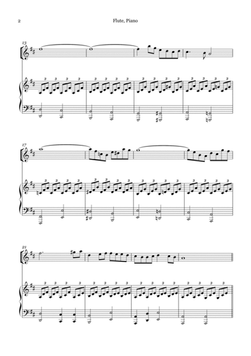 Bach - Air on The G String for Flute and Piano (Easy Arrangement) image number null