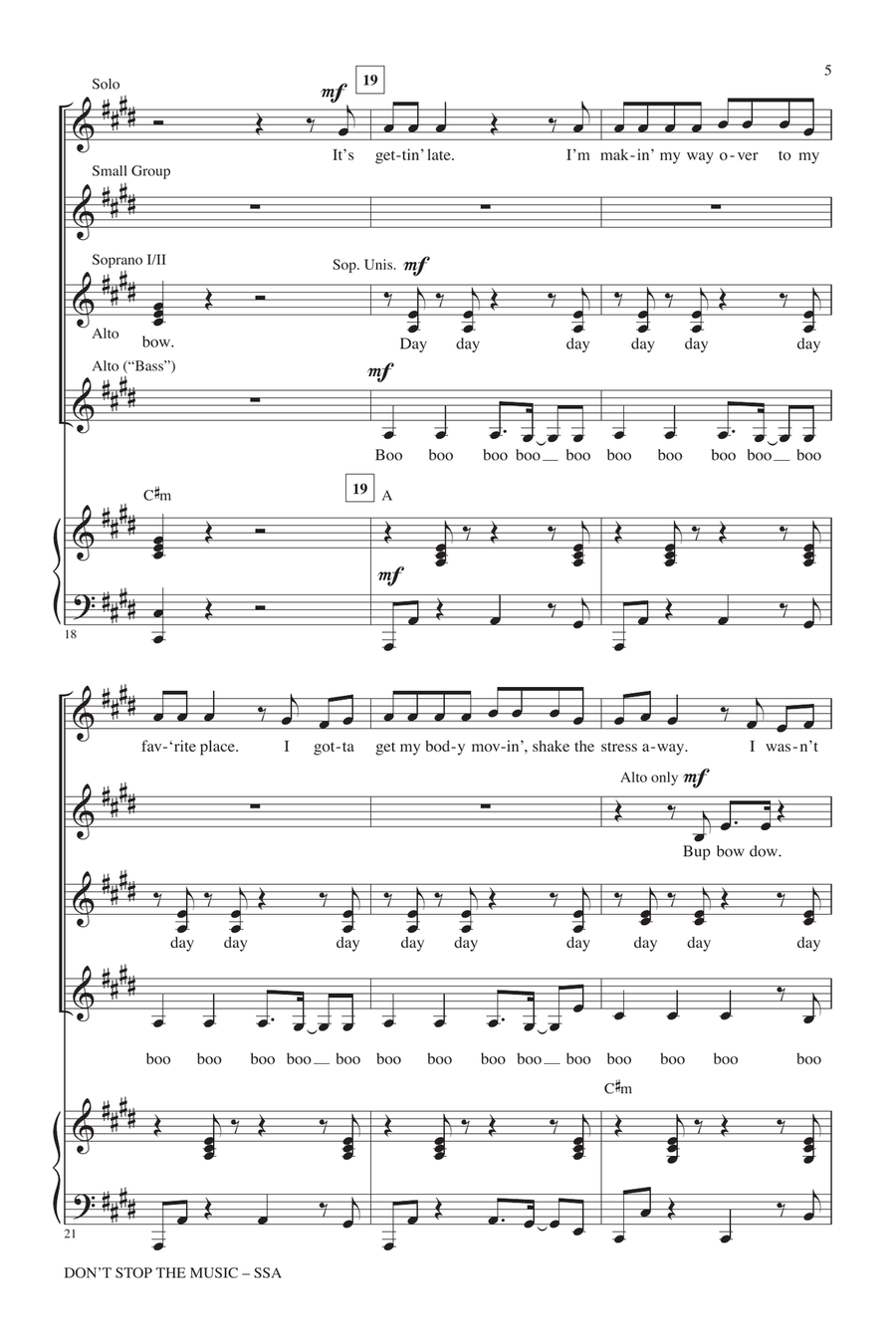 Don't Stop The Music Don't Stop The Music SSA scores gallery preview page 4