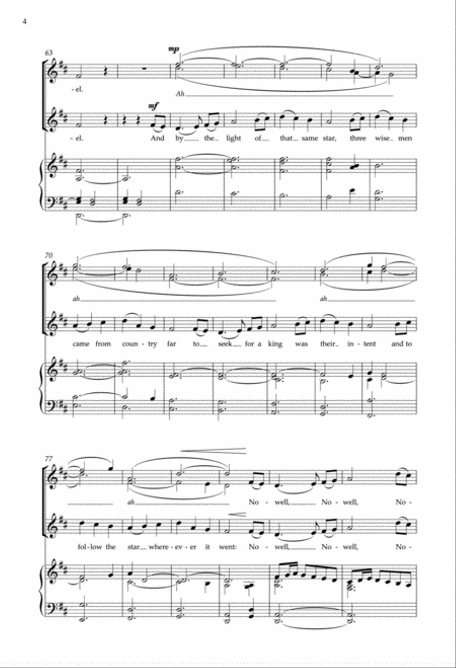 The First Nowell from Enchanted Carols SSA scores gallery preview page 4