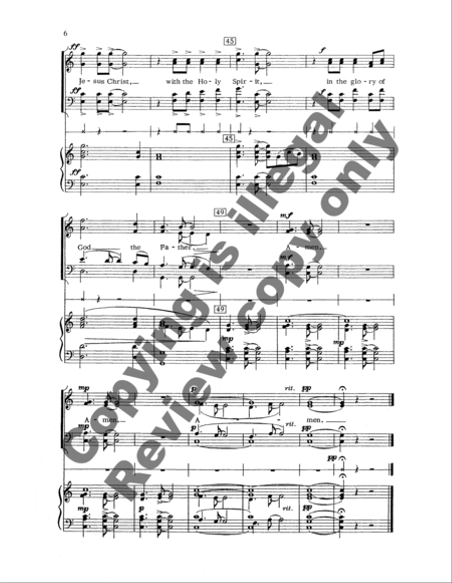 Gloria Gloria 4-Part scores gallery preview page 8