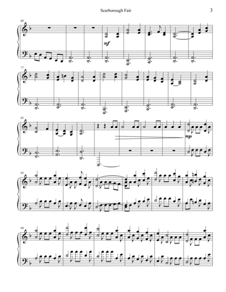 Scarborough Fair Advanced Piano Solo image number null