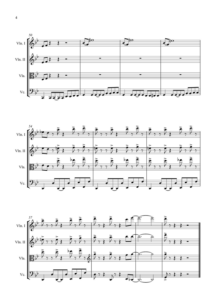 Mission: Impossible Theme from the Paramount Television Series MISSION: IMPOSSIBLE String Quartet scores gallery preview page 4