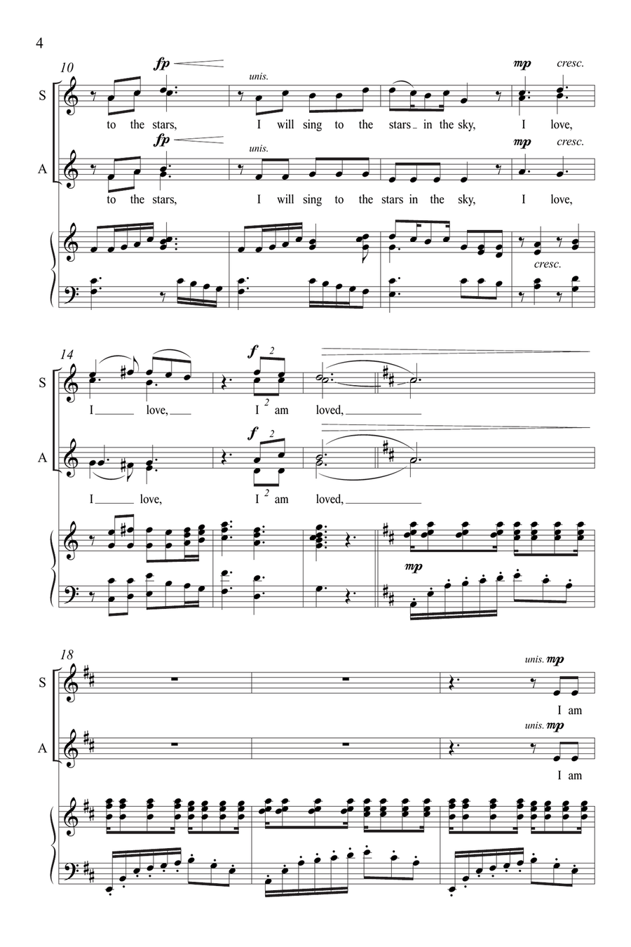 Joy from I Will Sing to the Stars SSAA scores gallery preview page 3