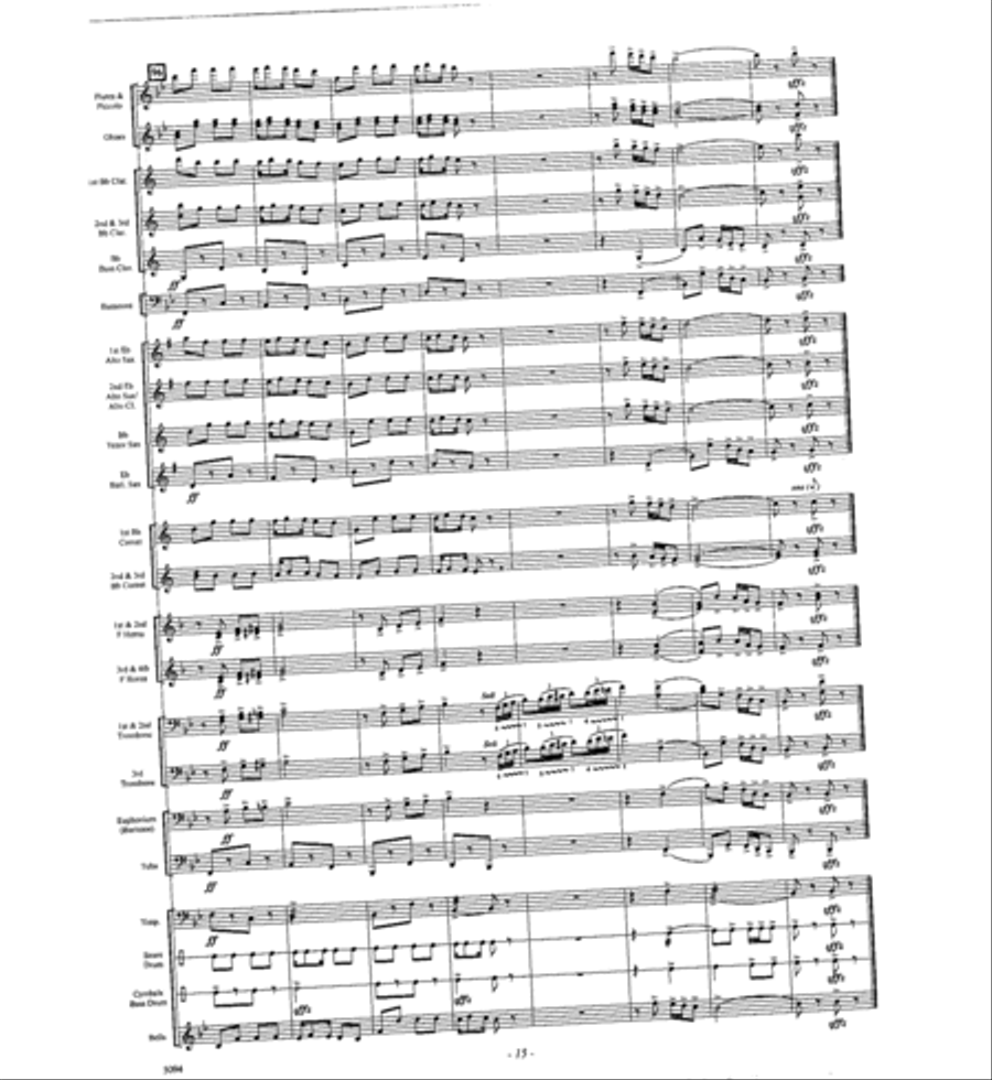 Trombone Blues Concert Band scores gallery preview page 14