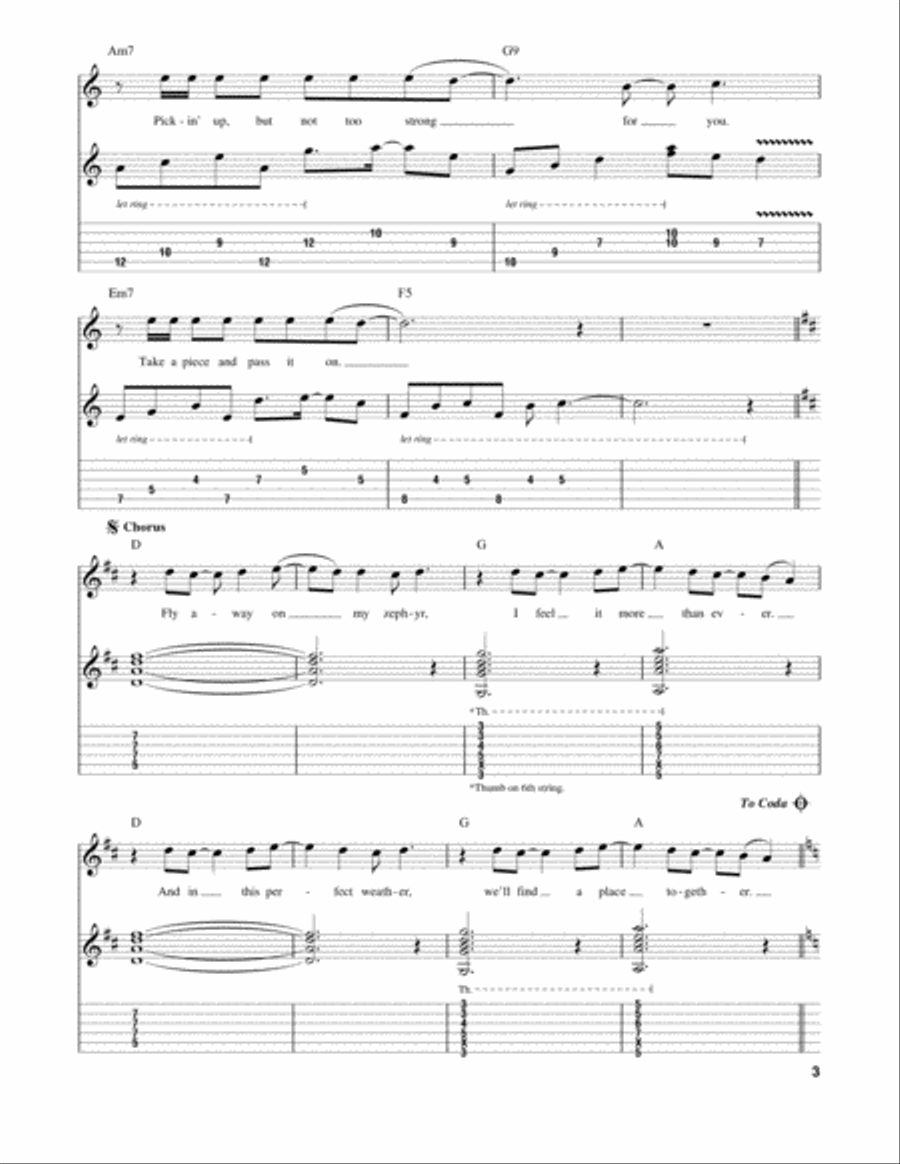The Zephyr Song Electric Guitar scores gallery preview page 3
