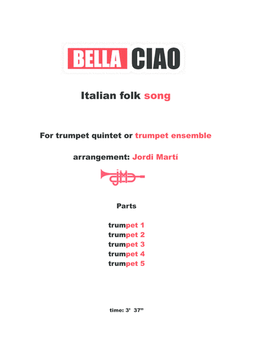 BELLA CIAO - trumpet quintet image number null