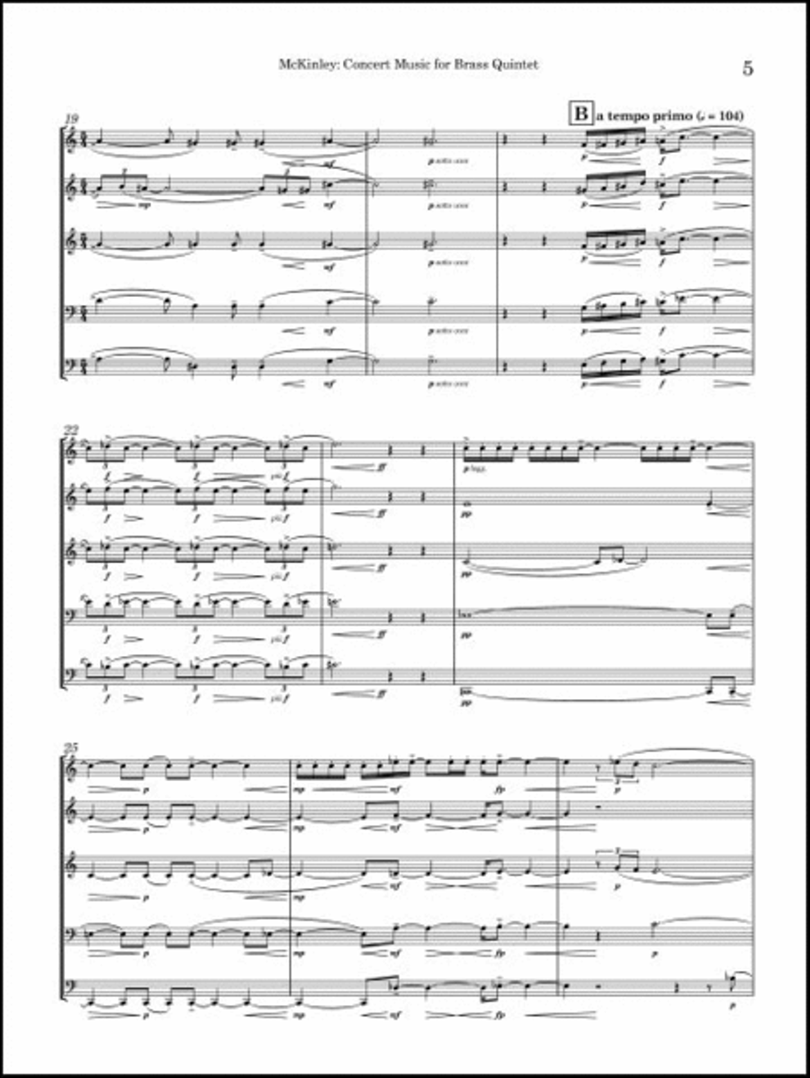 Concert Music Concert Music Brass Quartet scores gallery preview page 5