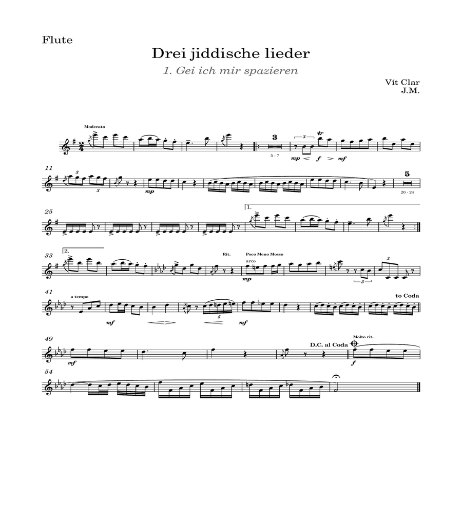 Clar: Three Jewish songs