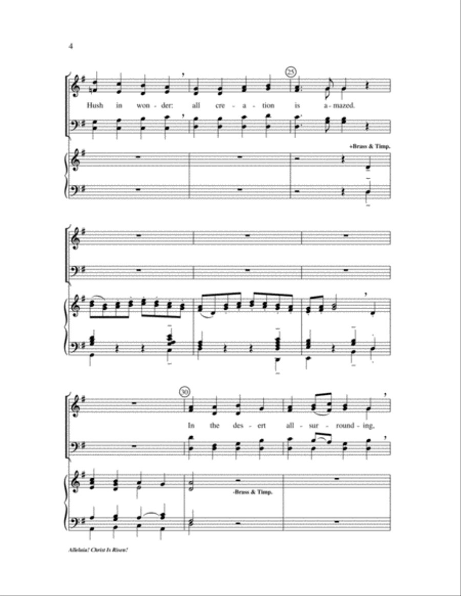 Alleluia! Christ Is Risen! 4-Part scores gallery preview page 4