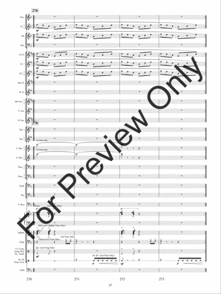 Festival Variations Concert Band scores gallery preview page 50