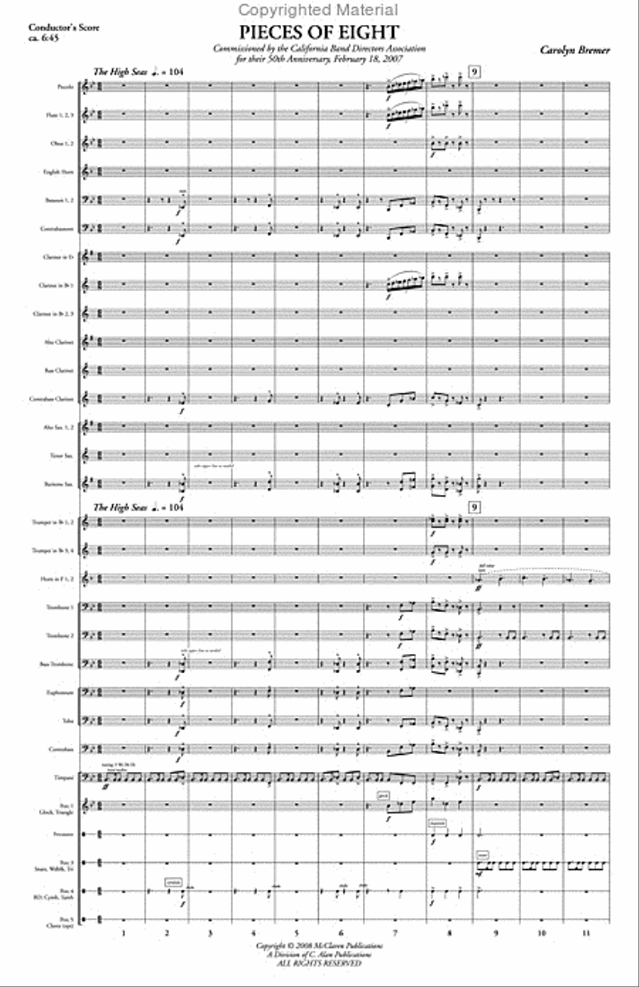 Pieces of Eight Pieces of Eight Concert Band scores gallery preview page 2