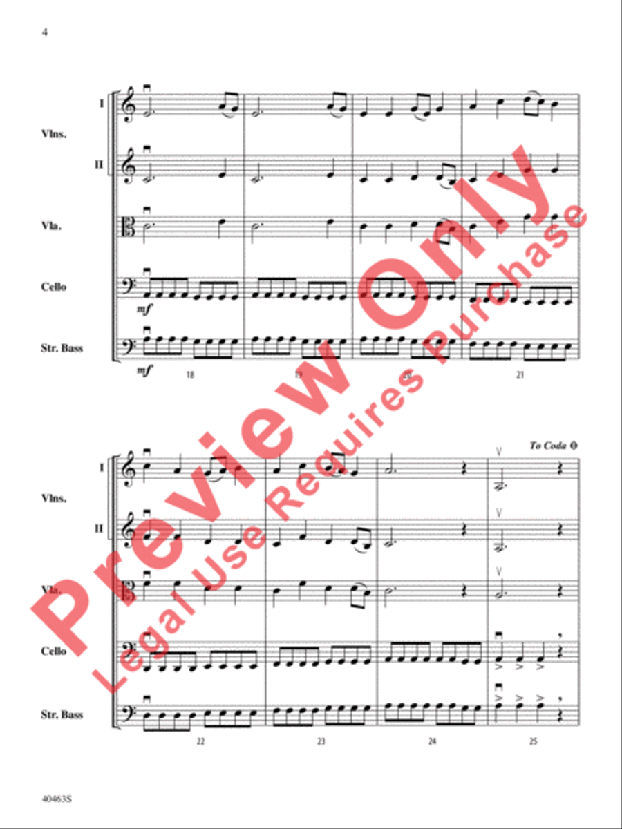 March of the Intrepid String Orchestra scores gallery preview page 5