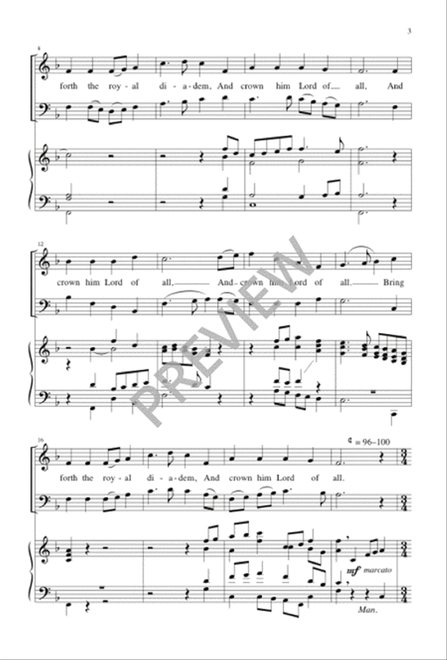 All Hail the Power of Jesus' Name 2-Part scores gallery preview page 4