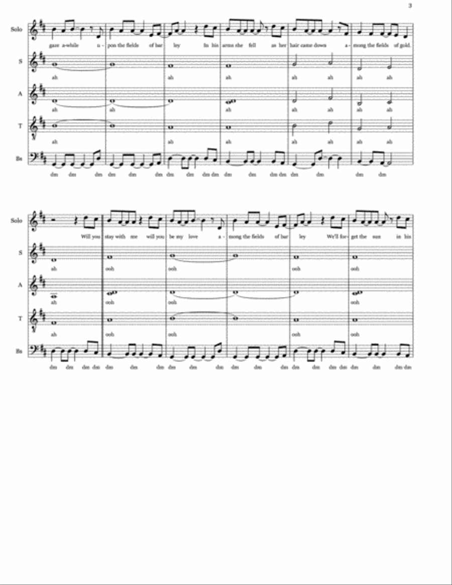 Fields Of Gold Fields Of Gold 4-Part scores gallery preview page 3