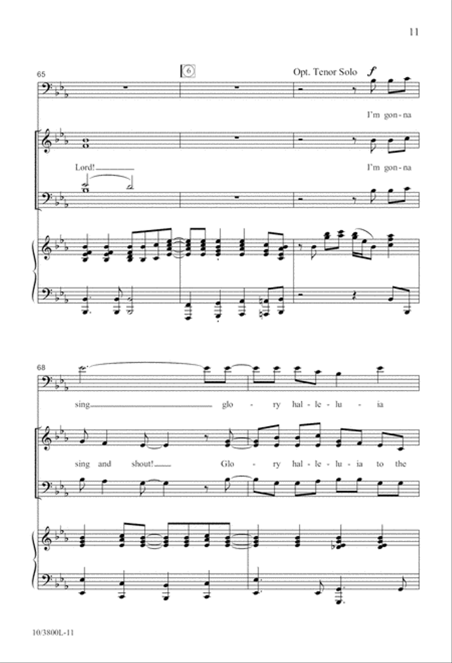 I'm Gonna Sing and Shout! 4-Part scores gallery preview page 11