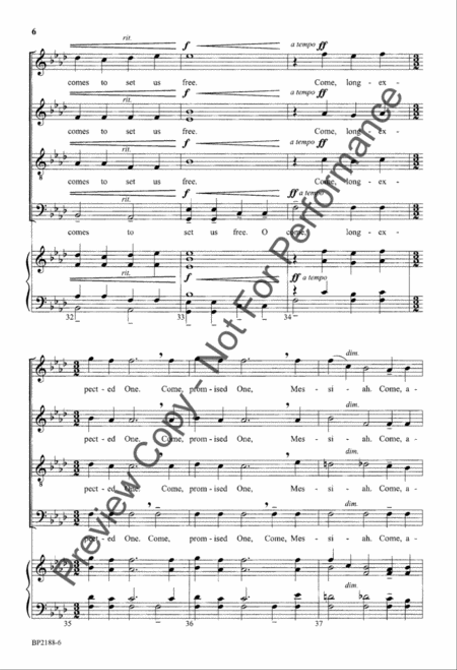 God of the Watching Ones God of the Watching Ones 4-Part scores gallery preview page 7