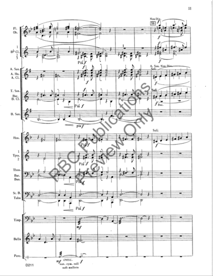 Gentle Journey Concert Band scores gallery preview page 12