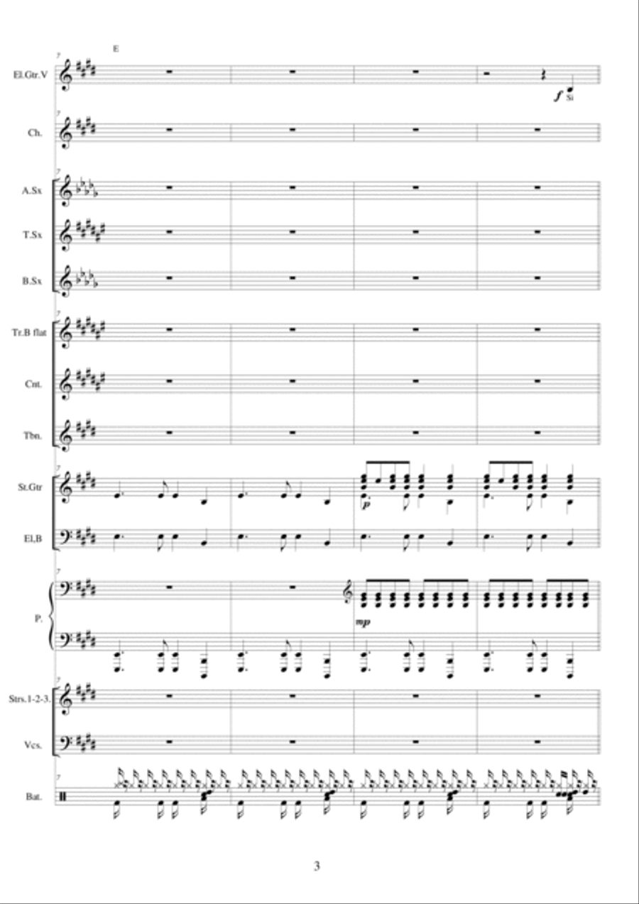Amame - Pop - Voice and orchestra ensemble Chamber Orchestra scores gallery preview page 3