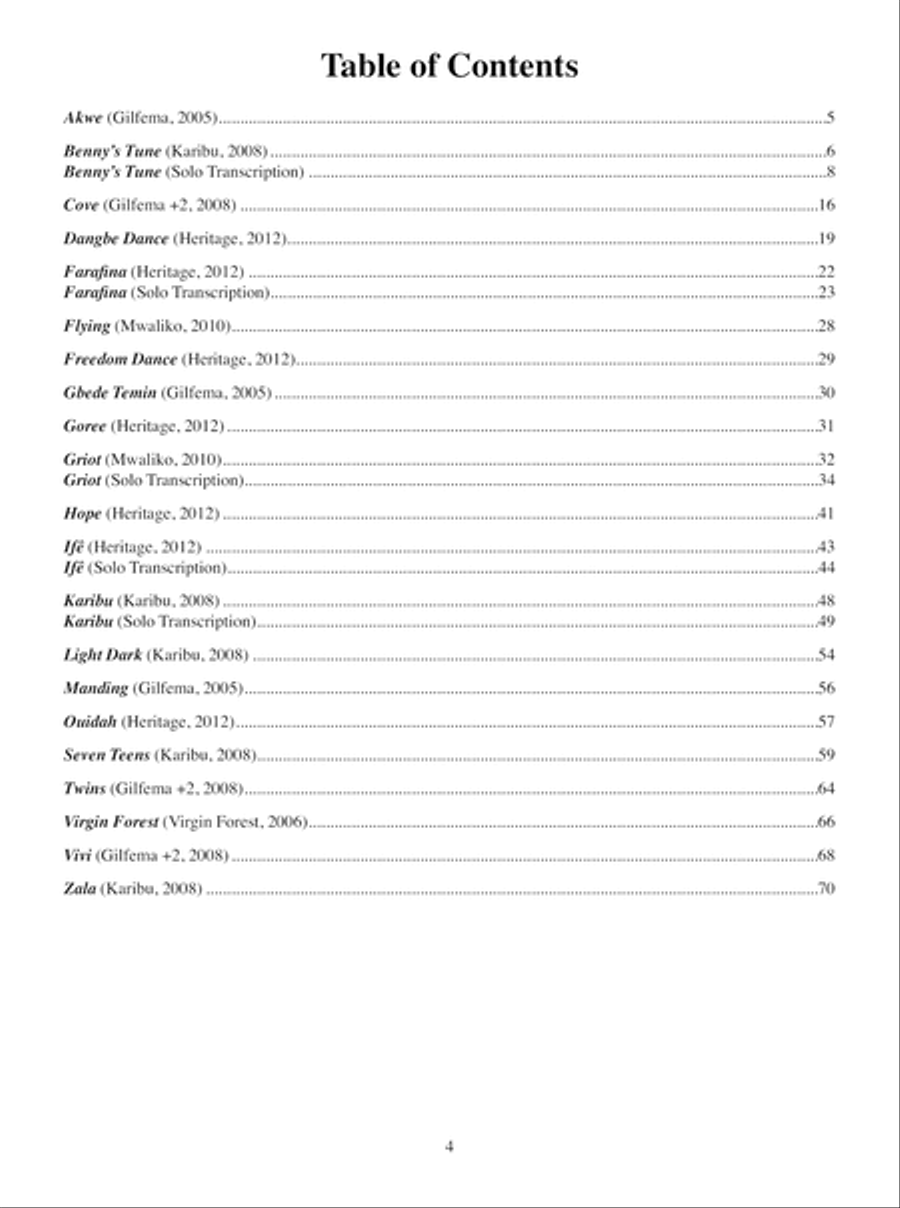Lionel Loueke Original Compositions Electric Guitar scores gallery preview page 5