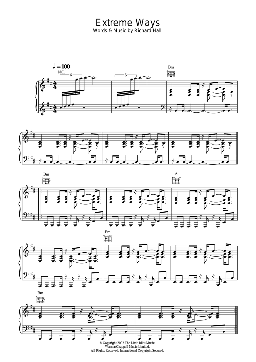 Extreme Ways Acoustic Guitar scores gallery preview page 1
