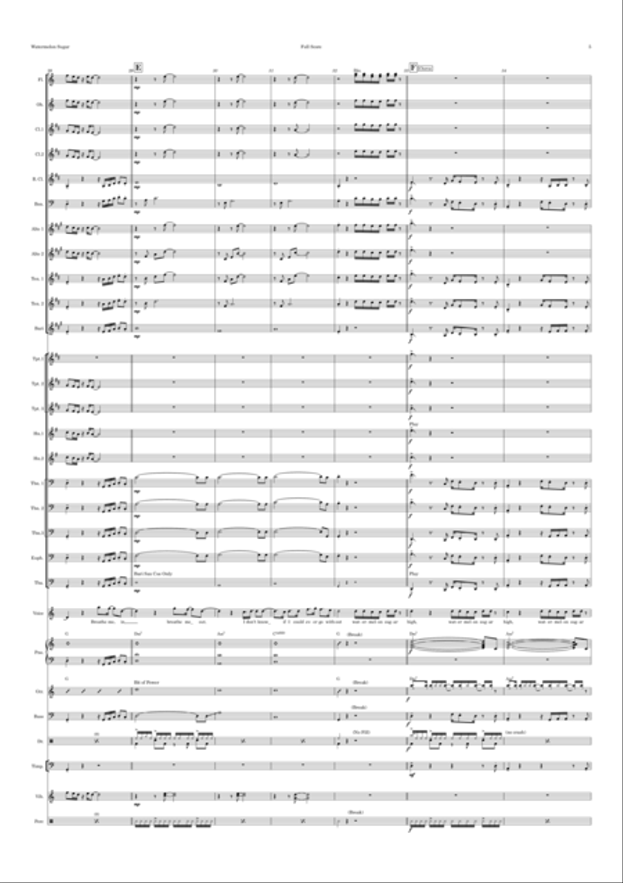Watermelon Sugar Watermelon Sugar Concert Band scores gallery preview page 5