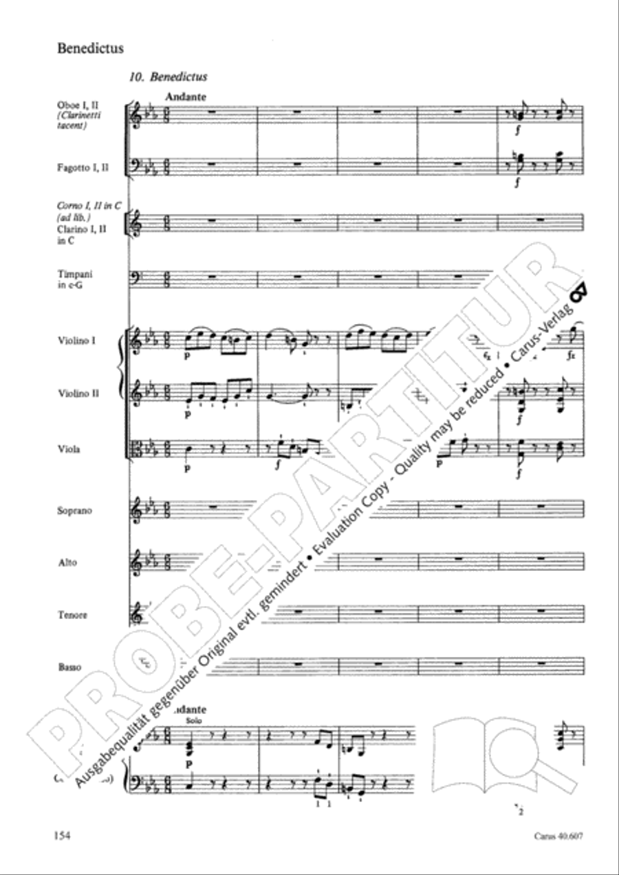Mass in time of war (Missa in tempore belli) 4-Part scores gallery preview page 163