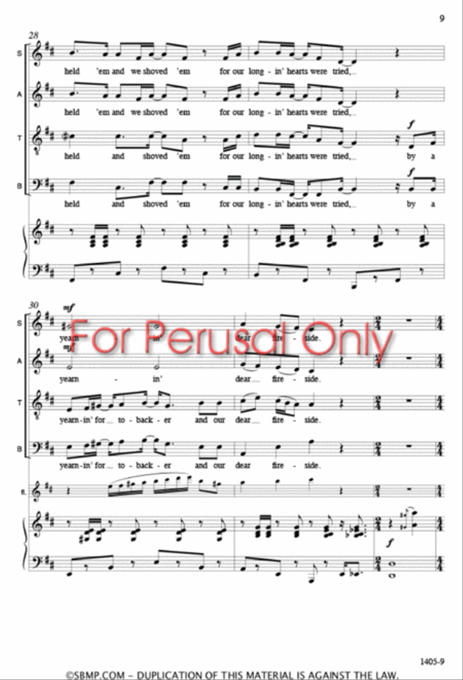 The Bunk-House Orchestra - SATB Octavo 4-Part scores gallery preview page 8