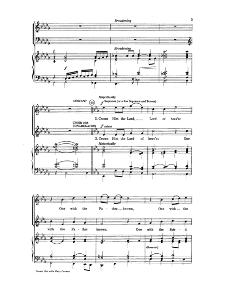 Crown Him with Many Crowns 4-Part scores gallery preview page 5