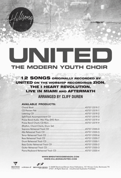 Hillsong United Youth Collection Praise Band Charts CD-ROM image number null