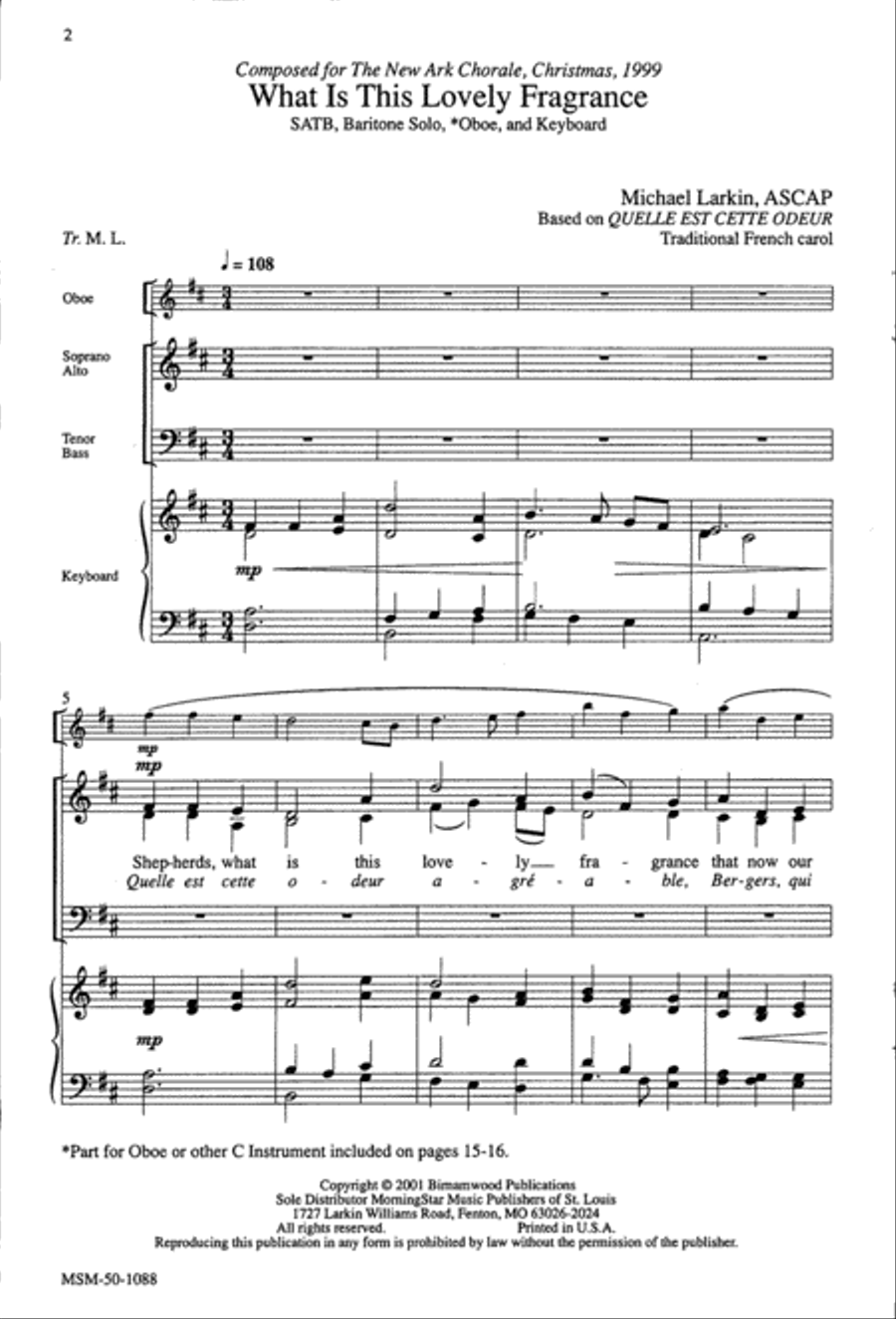 What Is This Lovely Fragrance? 4-Part scores gallery preview page 2