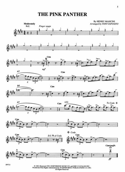 Music of Henry Mancini Plus One Alto Saxophone (Book/CD)