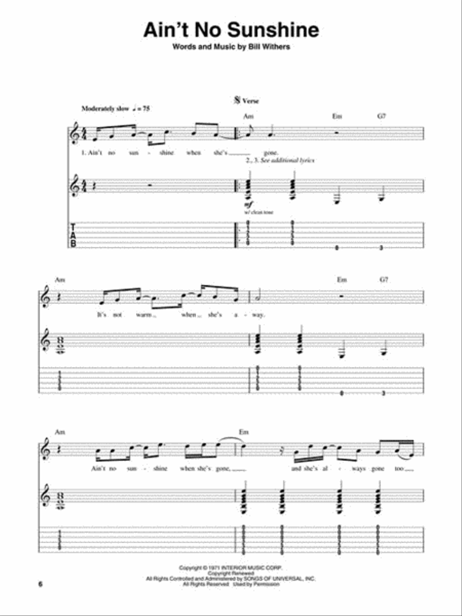 Songs for Beginners Guitar Tablature scores gallery preview page 4