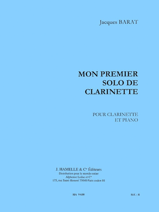 Book cover for Mon Premier Solo De Clarinette (clarinet & Piano)