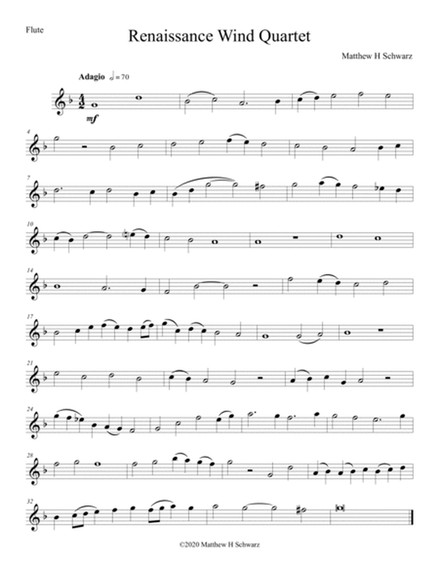 Renaissance Wind Quartet, Op. 6 image number null