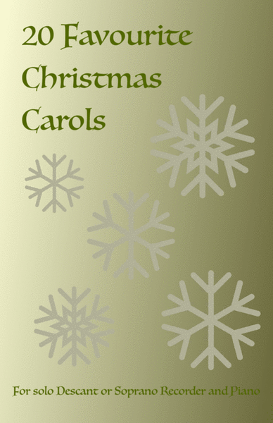 20 Favourite Christmas Carols for solo Recorder and Piano image number null