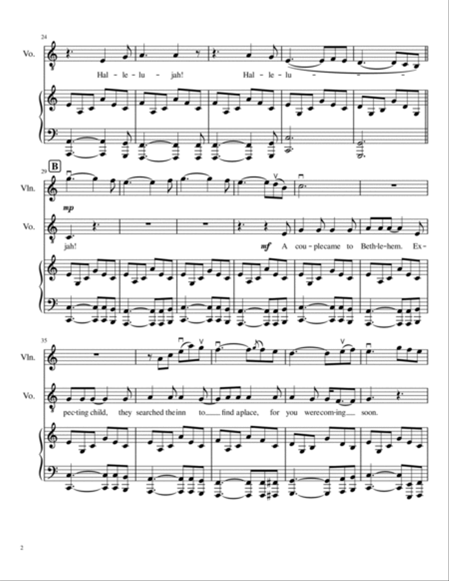 Hallelujah 4-Part scores gallery preview page 2
